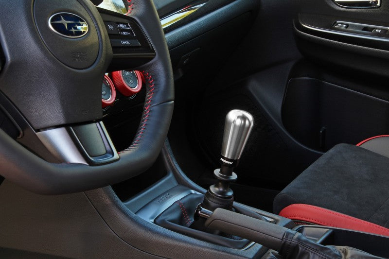 JDMuscle tapered shift knob for Subaru WRX and BRZ/FRS/86 models, featuring a sleek design and ergonomic grip.