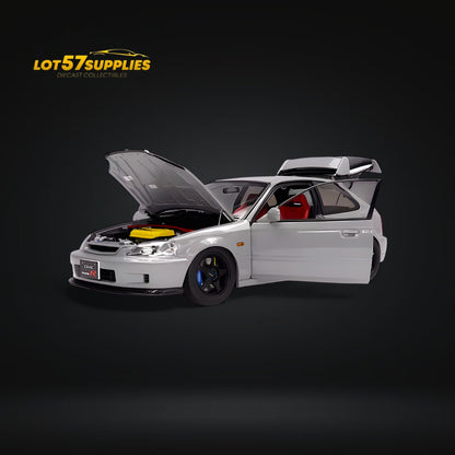 MOTORHELIX Honda Civic Type-R EK9 Nardo Grey 1:18 - Evergreen Kings