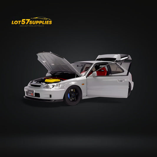 MOTORHELIX Honda Civic Type-R EK9 Nardo Grey 1:18 - Evergreen Kings
