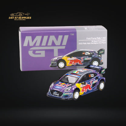 Mini-GT Ford Puma Rally1 #42 M-Sport Ford WRT 2022 1:64 - Evergreen Kings