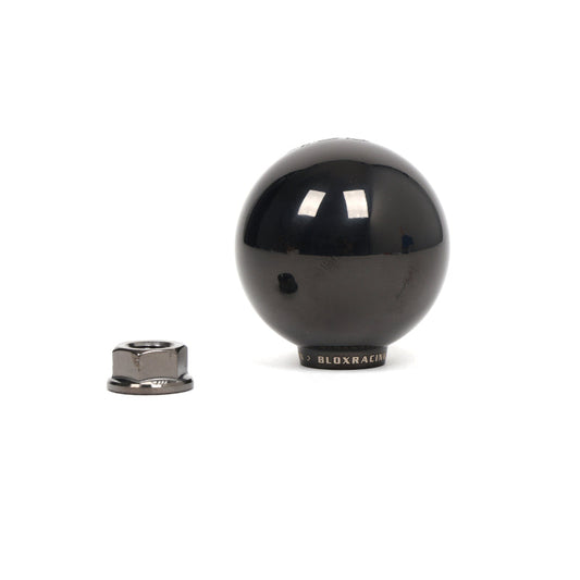 FR SPORT BLOX Racing V2 platinum spherical shift knob for manual transmission, with 10x1.5 threading, close-up view.