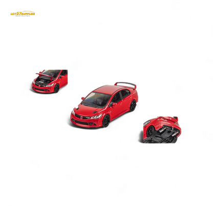 Red Honda Microturbo FD2 MUGEN RR diecast model car, 1:64 scale, detailed collectible from Lot57Supplies Diecast Shop.