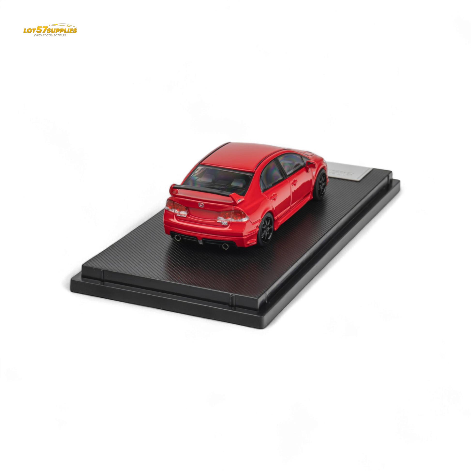 Red Honda Microturbo FD2 MUGEN RR diecast model in 1:64 scale, detailed miniature from Lot57Supplies Diecast Shop.