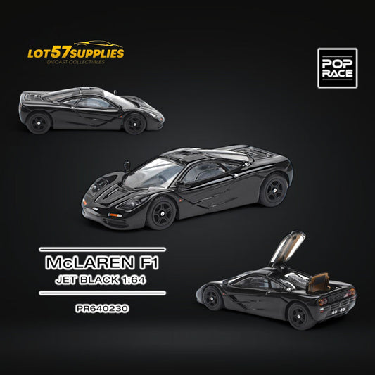 Pop Race McLaren F1 Jet Black 1:64 - Evergreen Kings