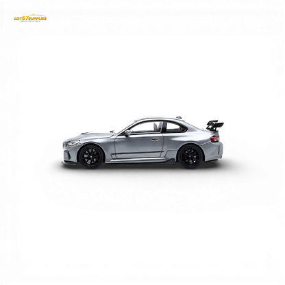 Pre-order SW BMW G87 M2 ADRO diecast model in low tail Titanium Grey, 1:64 scale, from Lot57Supplies Diecast Shop.