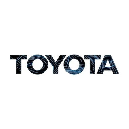 Heritage blue lines Toyota Topo rear tailgate emblem overlay for 2024+ Land Cruiser, made by StickerFab.