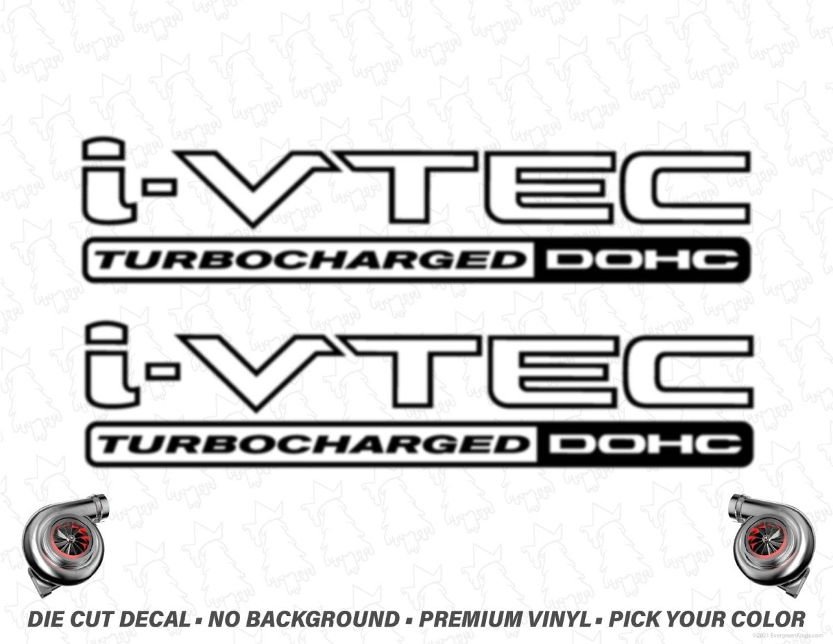 Voltedge Engine Sticker i-Vtec DOHC Turbocharged Decal Set - Evergreen Kings