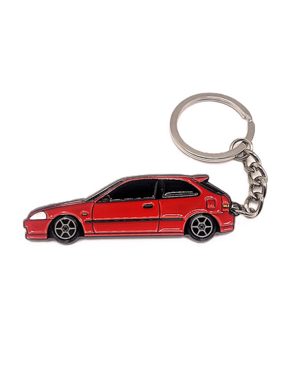 Drift Pins EK Hatch keychain featuring a metal keychain with EK Hatch branding and detailed design.