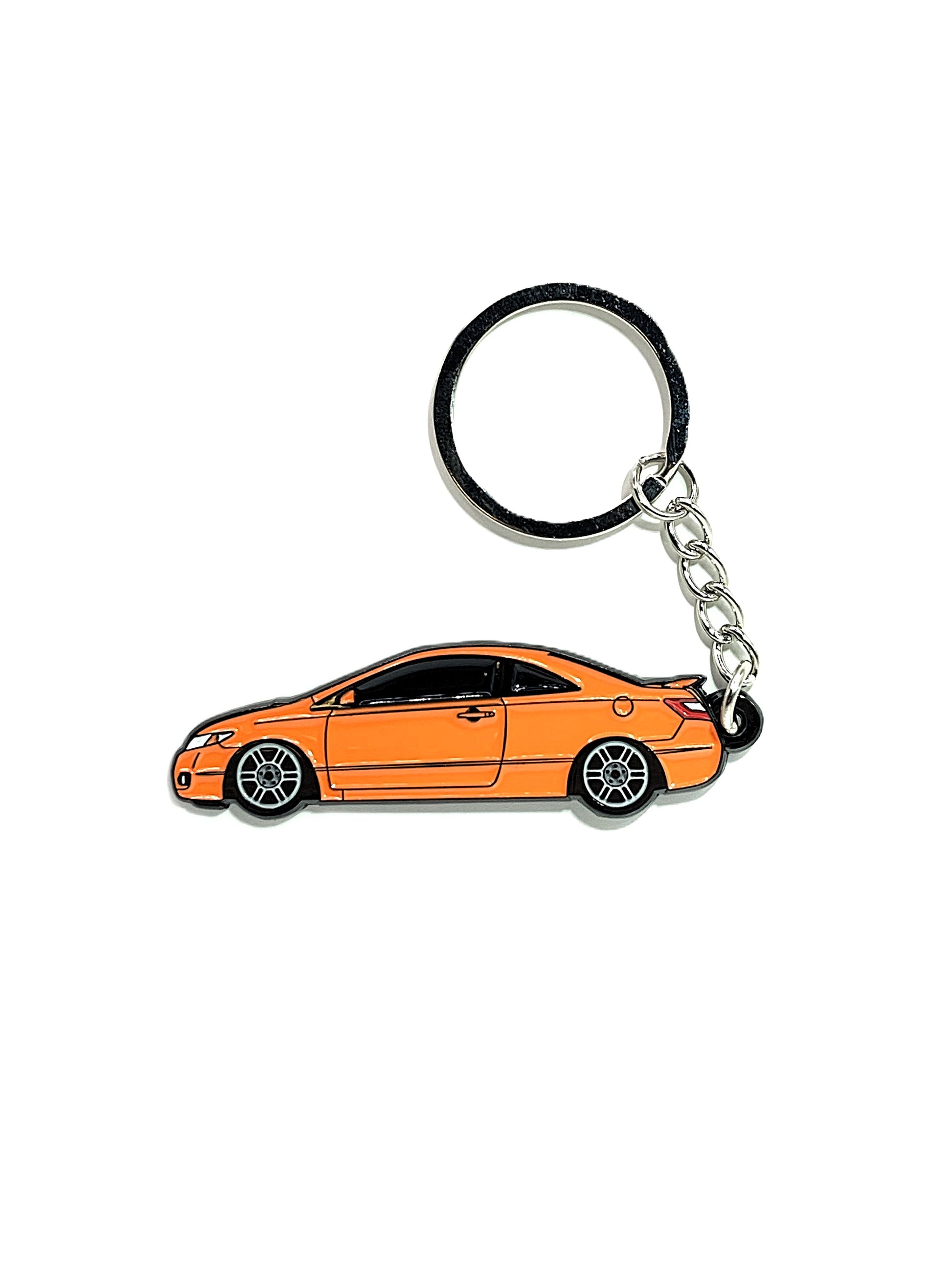 8th Gen Coupe keychain by Drift Pins featuring a detailed metal design on a keyring.