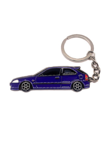 Drift Pins EK Hatch keychain featuring a detailed EK hatch design on a metal keychain.