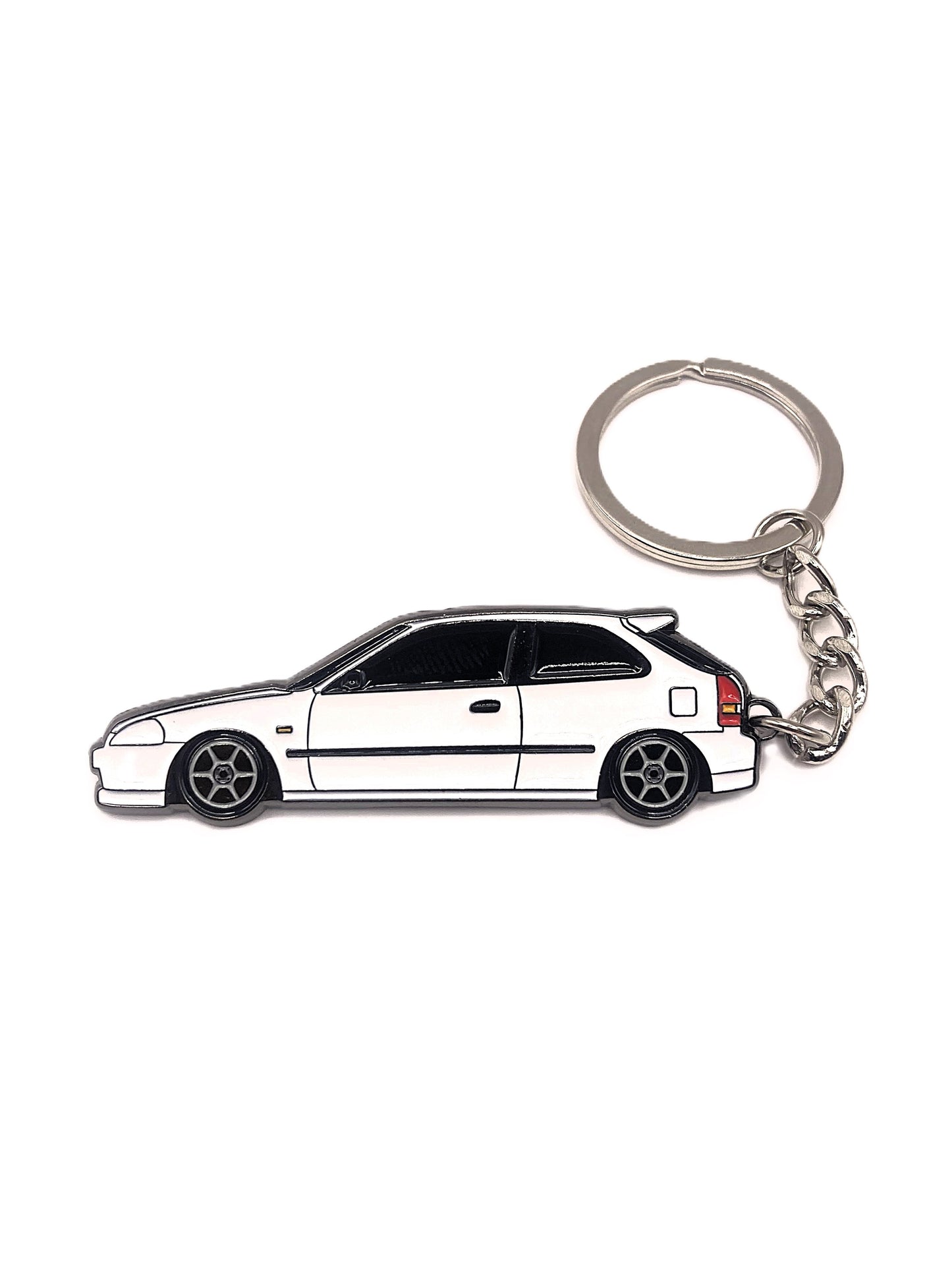 Drift Pins EK Hatch keychain with detailed design, made of durable material, featuring the EK Hatch branding on a keychain.