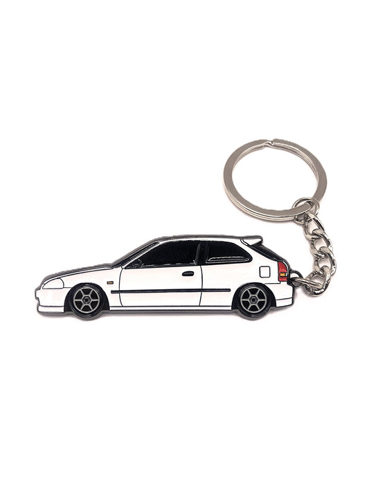Drift Pins EK Hatch keychain with detailed design, made of durable material, featuring the EK Hatch branding on a keychain.