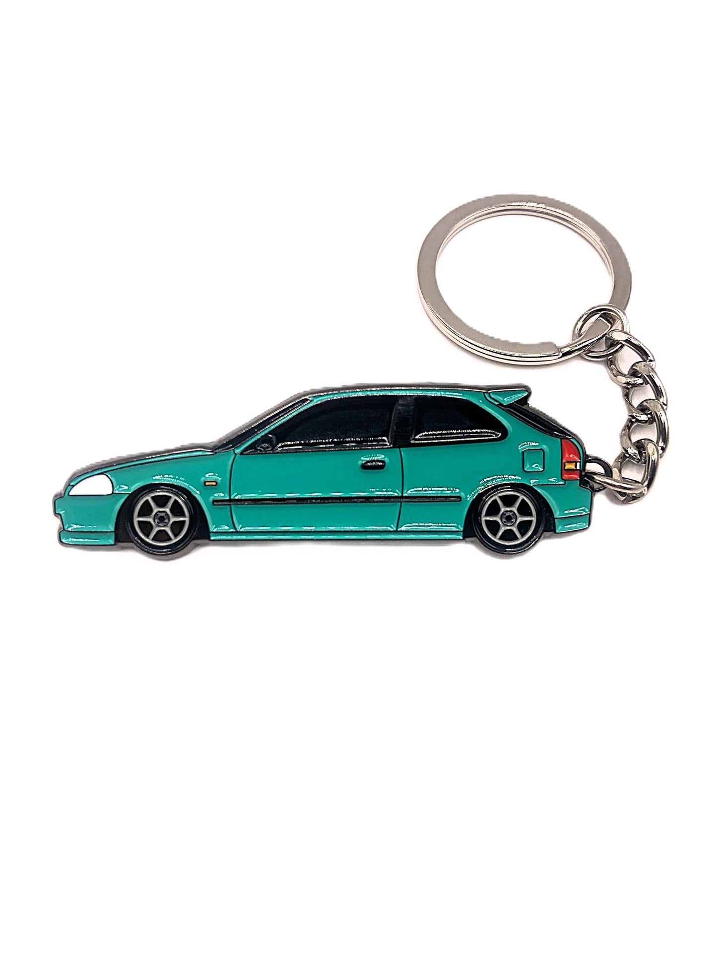 Drift Pins EK Hatch keychain featuring a detailed hatch design on a metal keychain.