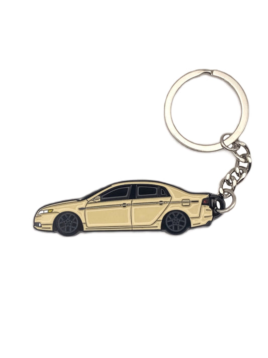 Drift Pins TL type S keychain featuring a metal keyring with engraved design on a white background.