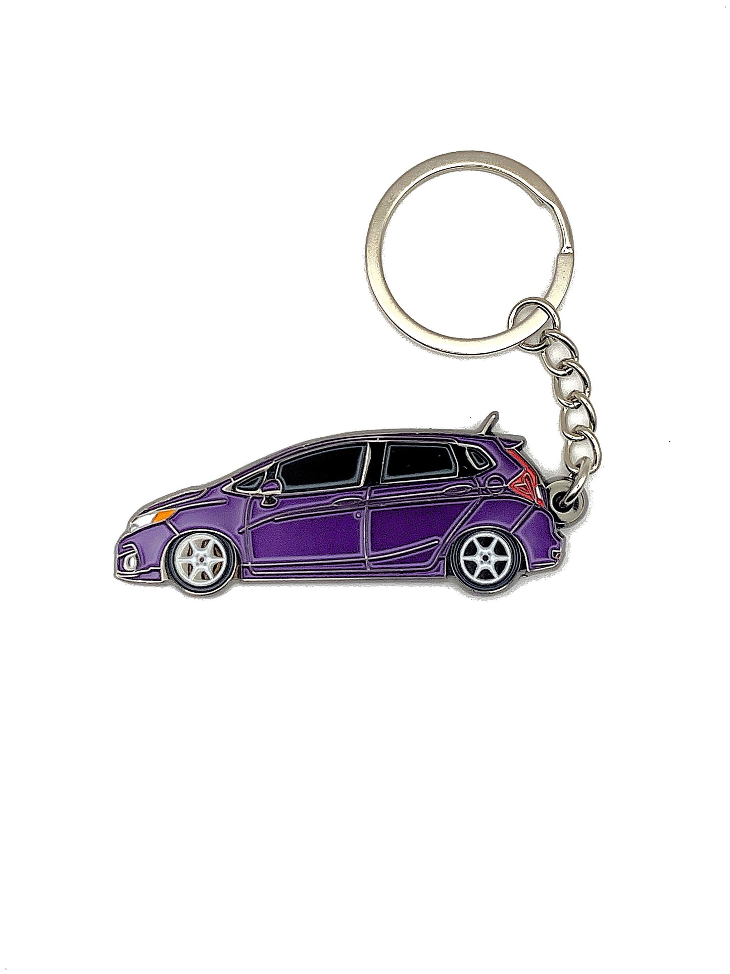 Drift Pins GK Fit keychains featuring branded metal keyring and logo design, attached to a set of keys.