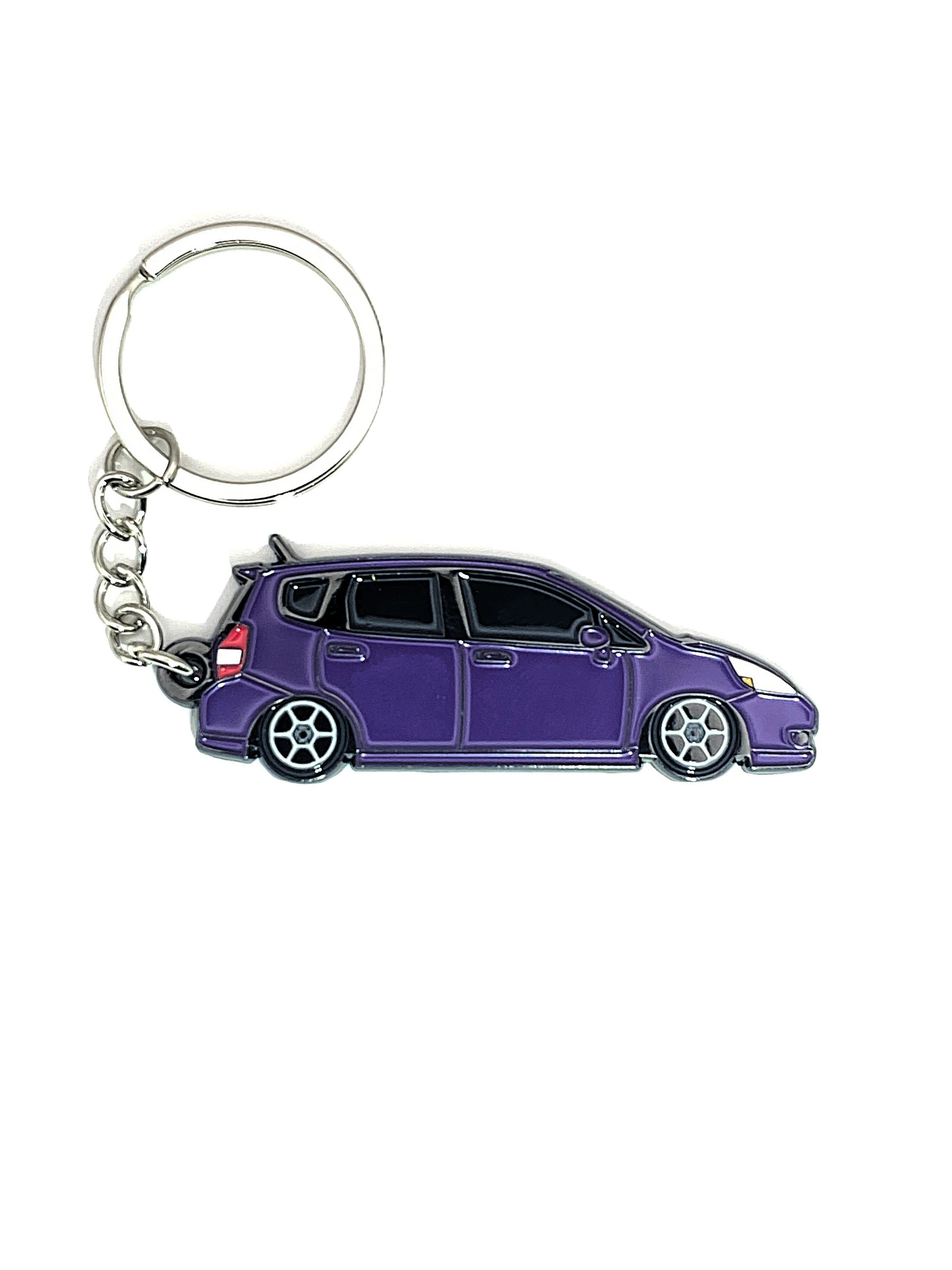 Drift Pins GD Fit keychains featuring metal keyring and branded logo, perfect for attaching to keys or bags.