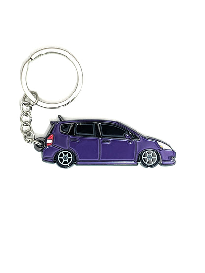 Drift Pins GD Fit keychains featuring metal keyring and branded logo, perfect for attaching to keys or bags.
