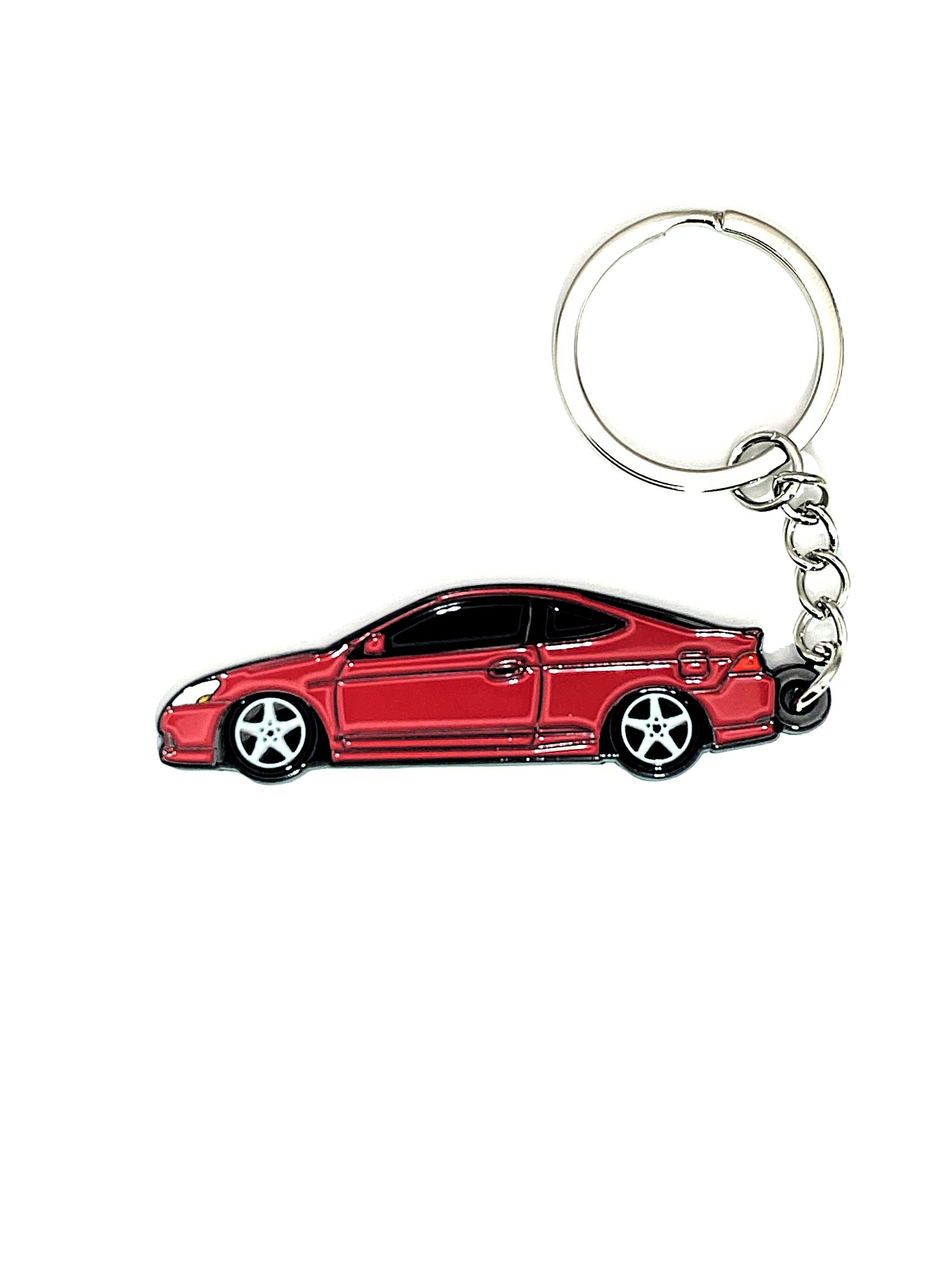 Drift Pins RSX Type S keychain with metallic finish and detailed RSX Type S logo, hanging from a keyring.