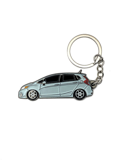 Drift Pins GK Fit keychains featuring branded metal keyring and logo design on a sleek, durable keychain.