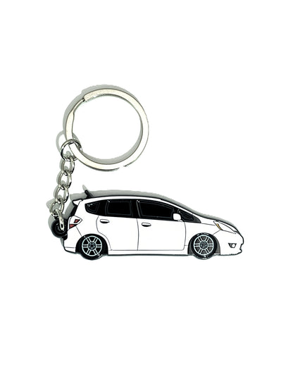 Drift Pins GE Fit keychains featuring colorful plastic and metal keyring with GE Fit branding on a plain background.