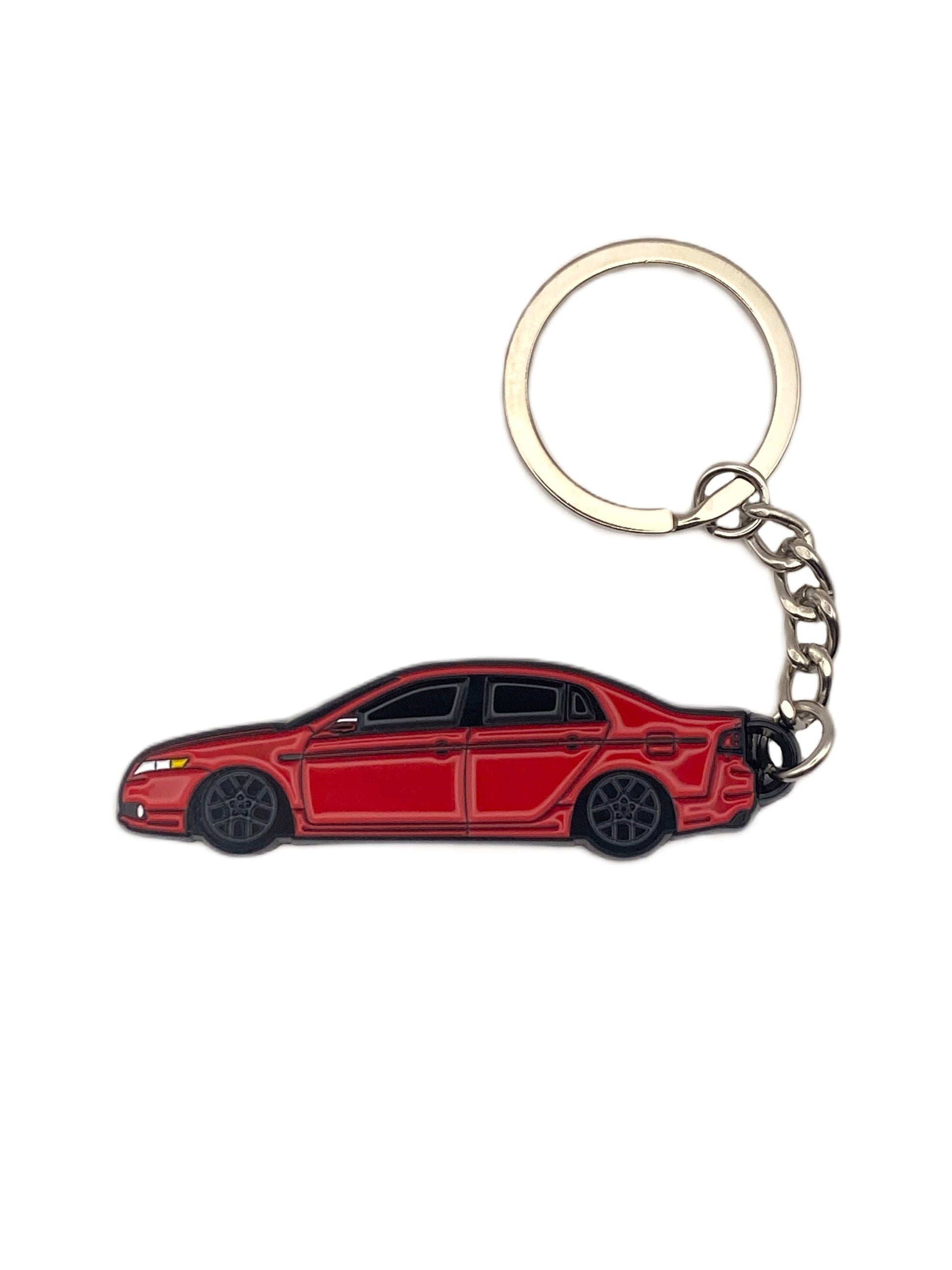 Drift Pins TL type S keychain with metal keyring and engraved design, displayed on a white background.