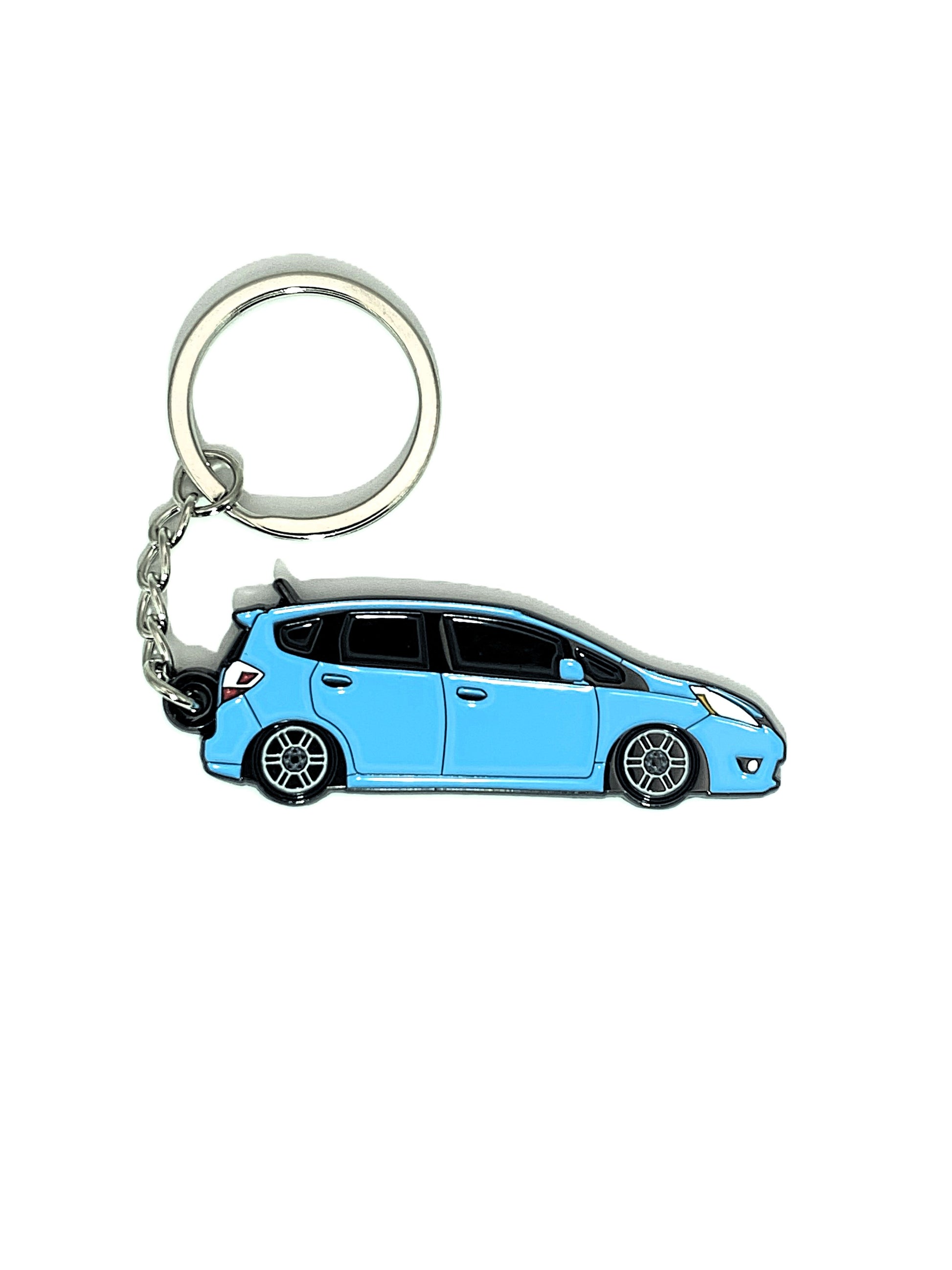 Drift Pins GE Fit keychain featuring a durable metal keychain with GE Fit branding and a sleek design.