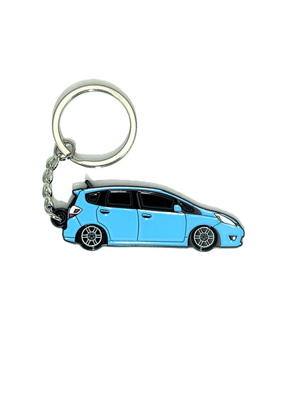 Drift Pins GE Fit keychain featuring a durable metal keychain with GE Fit branding and a sleek design.