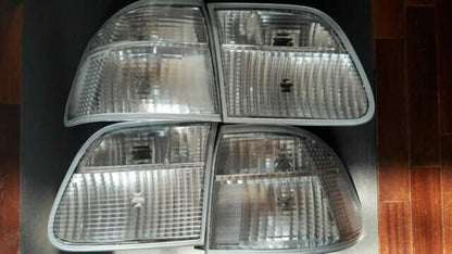 Clear tail light lenses for 1999-2000 Honda Civic EK3 by NTXGlow, showing the transparent lens design with mounting details.