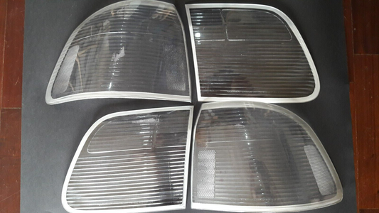 Clear tail light lenses for 1999-2000 Honda Civic EK3 by NTXGlow, showing the transparent lens design for the rear lights.