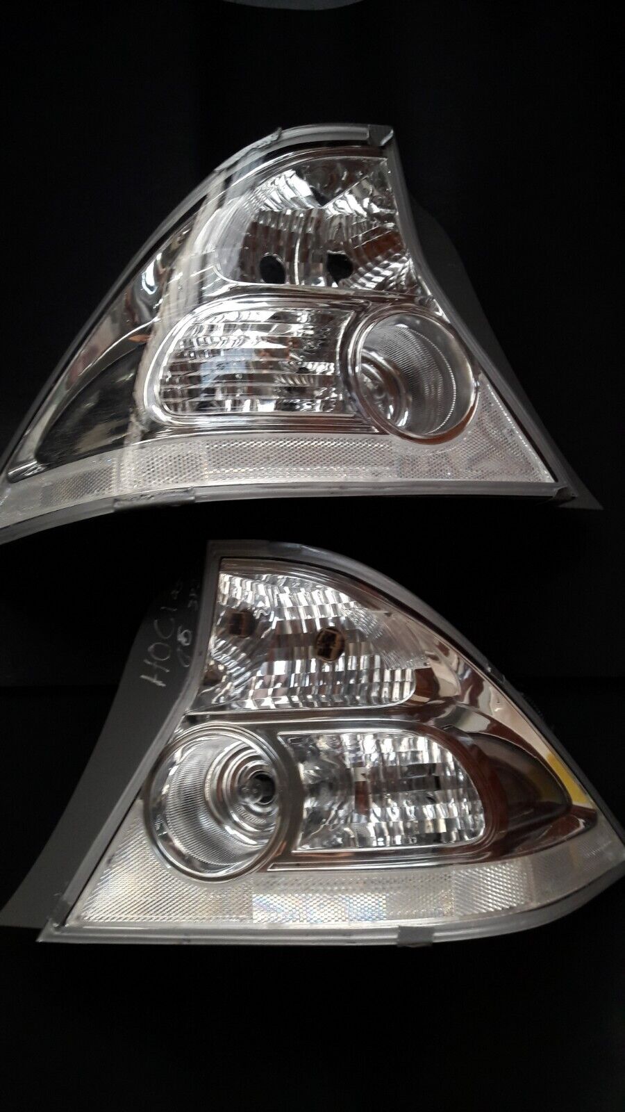 Clear tail light lenses for 2004-2005 Honda Civic Coupe by NTXGlow, showing the sleek, transparent design of the tail light covers.