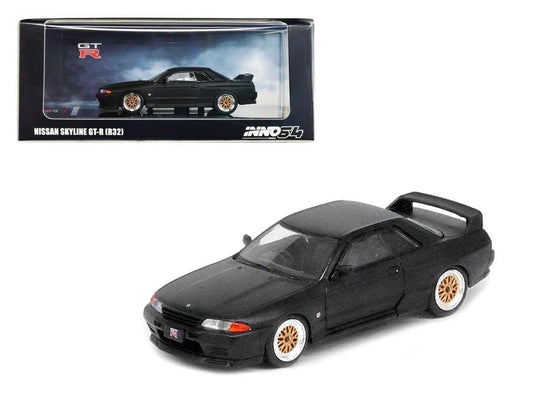 Inno64 Nissan Skyline GT-R R32 Matt Black "THE DIECAST COMPANY" Special Edition 1:64