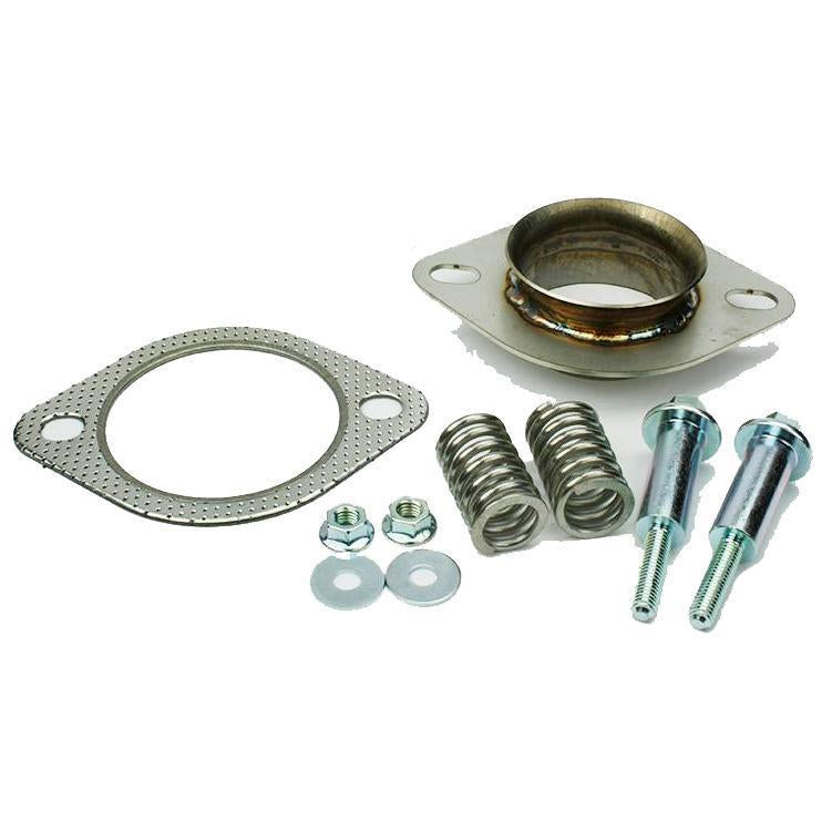 Invidia 3-inch downpipe to 2.5-inch exhaust adapter for Subaru WRX/STI, with Gaskets and hardware by JDMuscle.