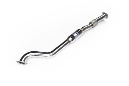 Invidia Gemini R400 titanium quad tip cat back exhaust system installed on 2015-2021 Subaru WRX and STI.