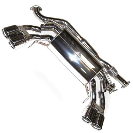 Invidia Q300 cat-back exhaust system with stainless steel tip for 2008-2014 Subaru STI and 2011-2014 WRX hatchback, JDMuscle.