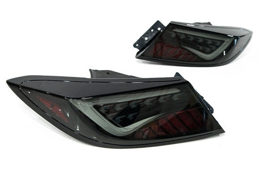 OLM Scythe LED tail lights in smoke with white LEDs for 2022+ Subaru BRZ and Toyota GR86