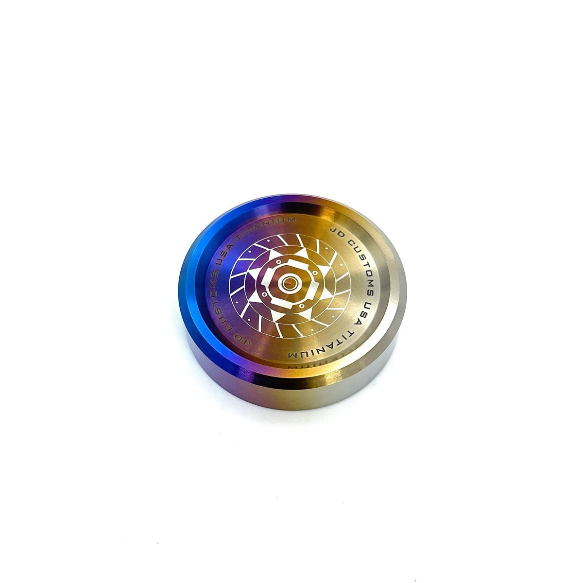 JDC Titanium clutch fluid reservoir cap cover for BRZ, FR-S, 86, and Subaru models, featuring durable titanium finish.