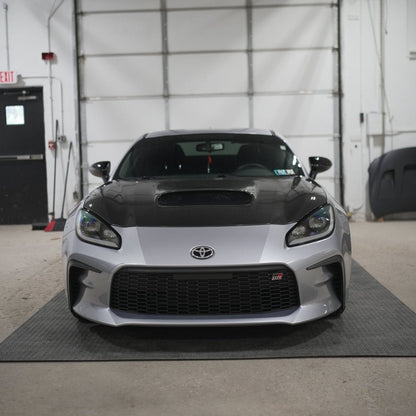 JDMuscle Tanso STI-style carbon fiber hood for 2022+ Subaru BRZ and Toyota GR86