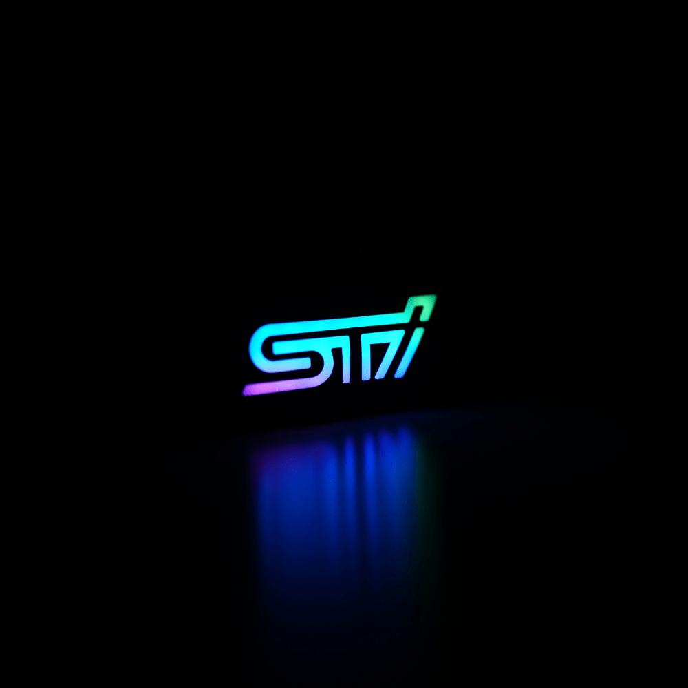 RGB STI-style grille emblem for 2022+ Subaru WRX, JDMuscle ornament and emblem for front grille decoration.