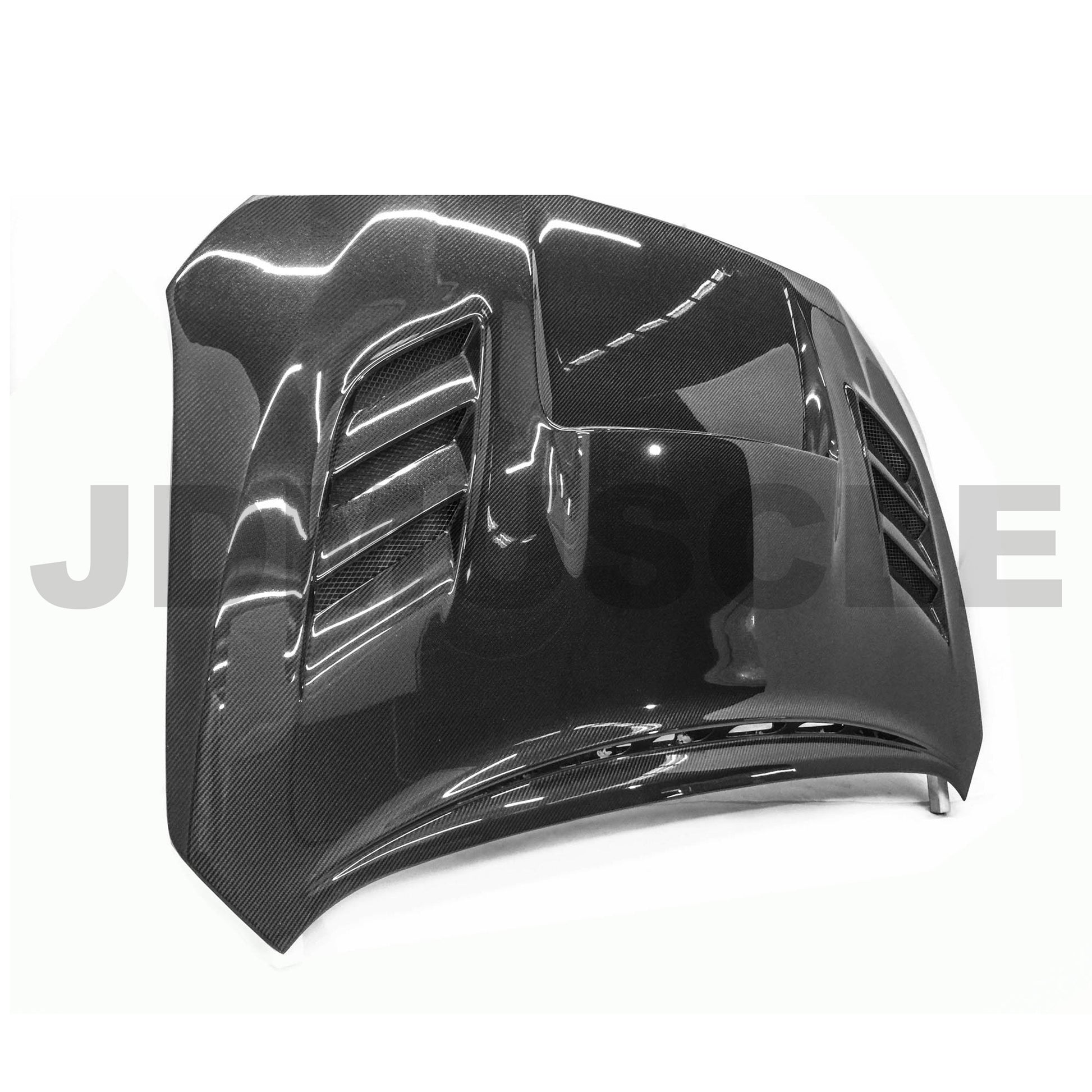 JDMuscle [15-21 WRX/STI] Carbon Fiber Hood V2 w/ Heat Extract - Evergreen Kings