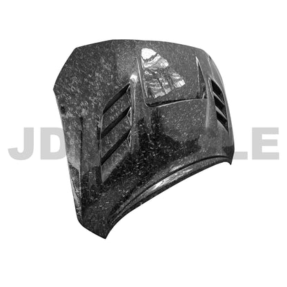 JDMuscle [15-21 WRX/STI] Carbon Fiber Hood V2 w/ Heat Extract - Evergreen Kings