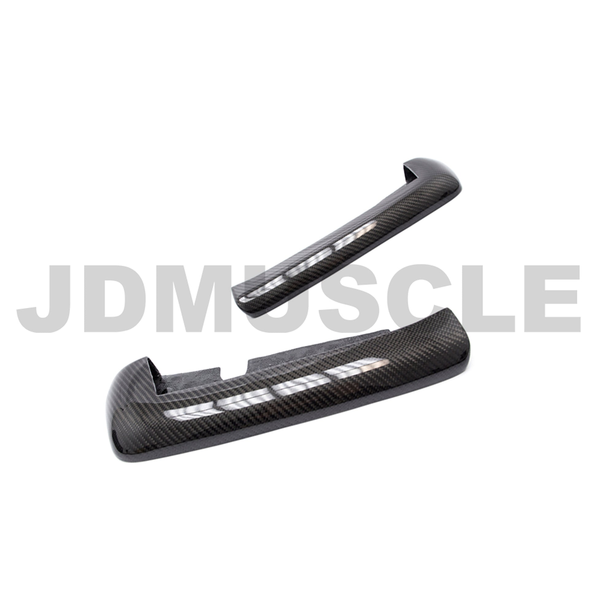 JDMuscle carbon fiber rear spats for 2015-2021 WRX/STI, CS style rear lips, close-up of aerodynamic car body enhancements