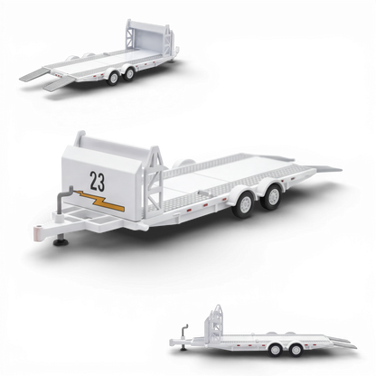 1:64 Aurora Model Car Towing Trailer by Lot57Supplies Diecast Shop, detailed miniature trailer for diecast car collection.
