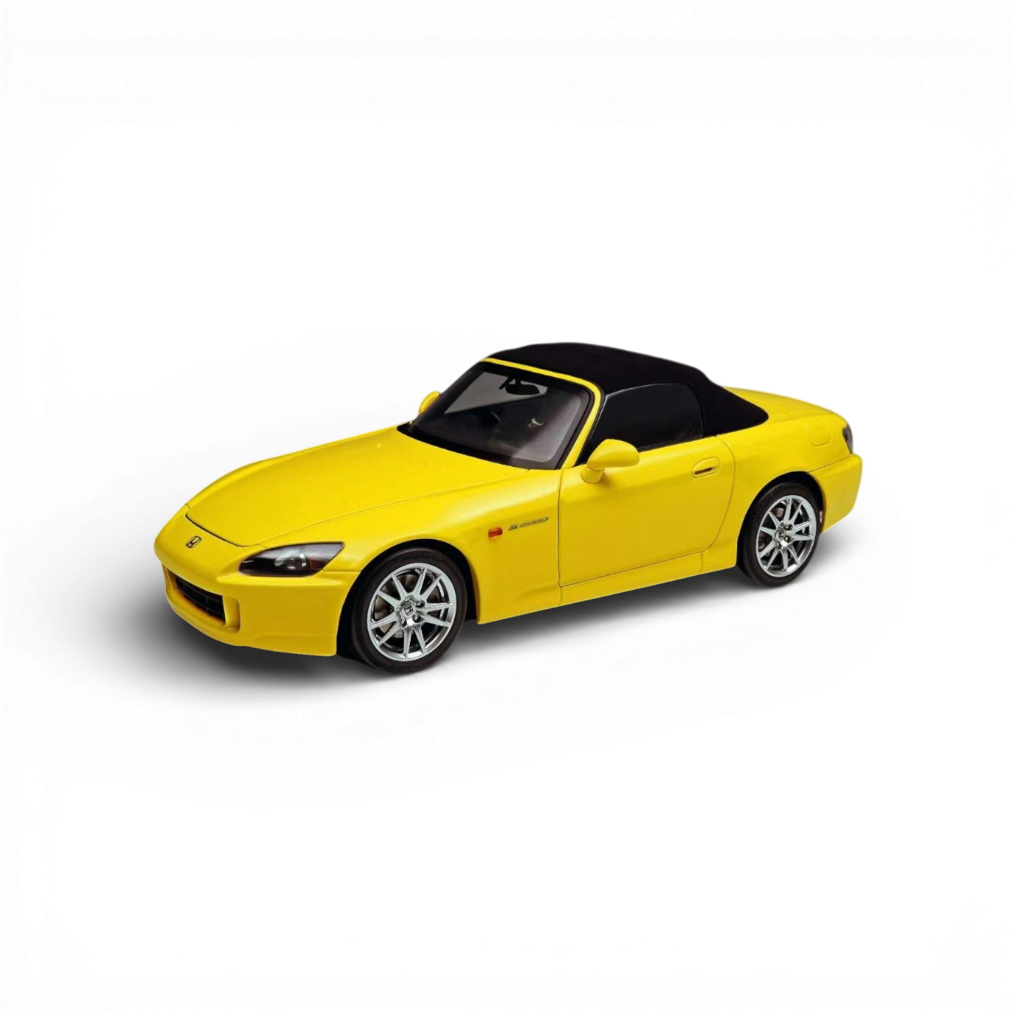 Honda S2000 AP2 diecast model in Indy Yellow Pearl, 1:18 scale by Motorhelix, detailed replica from Lot57Supplies Diecast Shop.