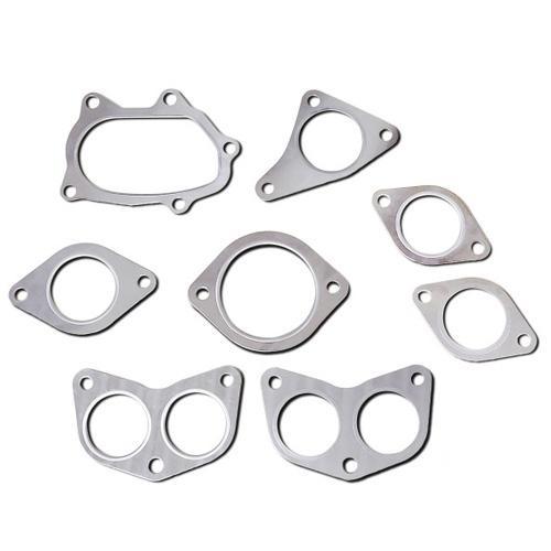 BLOX Racing MLS exhaust gasket set for Subaru WRX and STi with EJ20 and EJ25 engines, featuring high-quality Blox Racing components.
