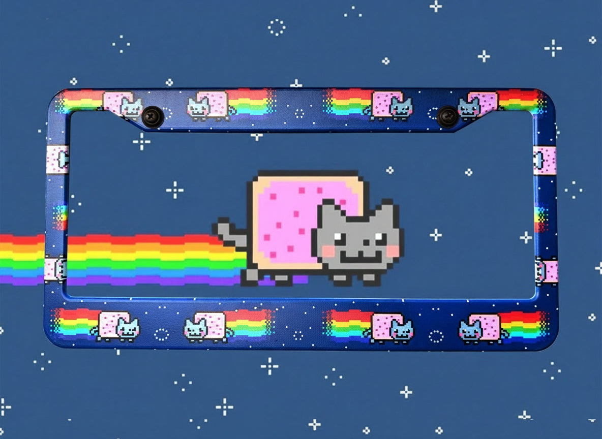 Nyan Cat License Plate Frame