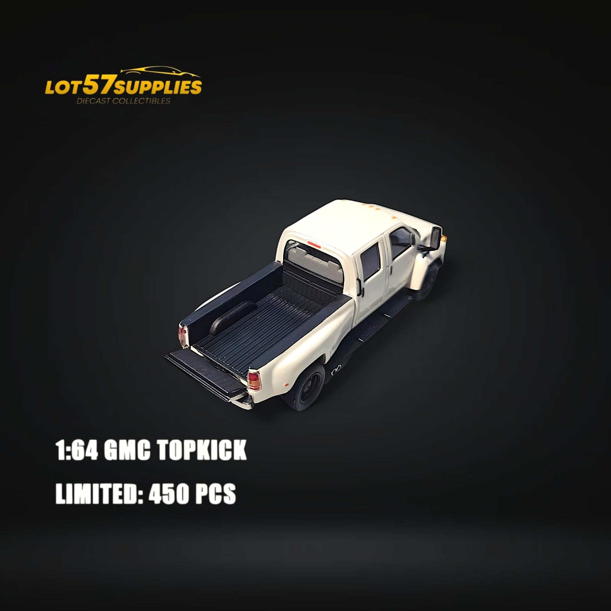 GOC GMC TOPKICK Pickup White 1:64 - Evergreen Kings