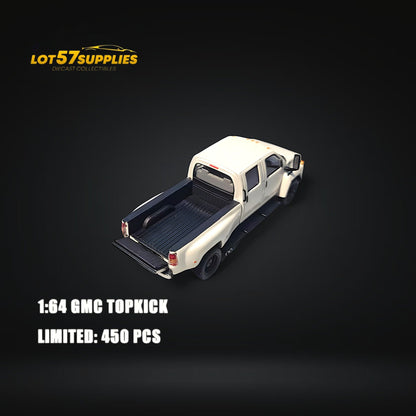 GOC GMC TOPKICK Pickup White 1:64 - Evergreen Kings