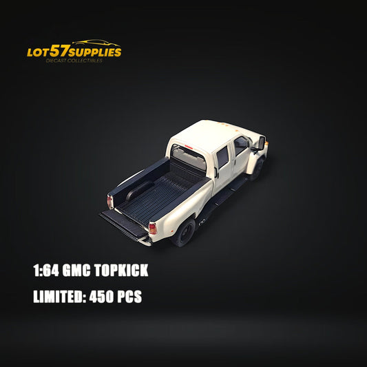 GOC GMC TOPKICK Pickup White 1:64 - Evergreen Kings