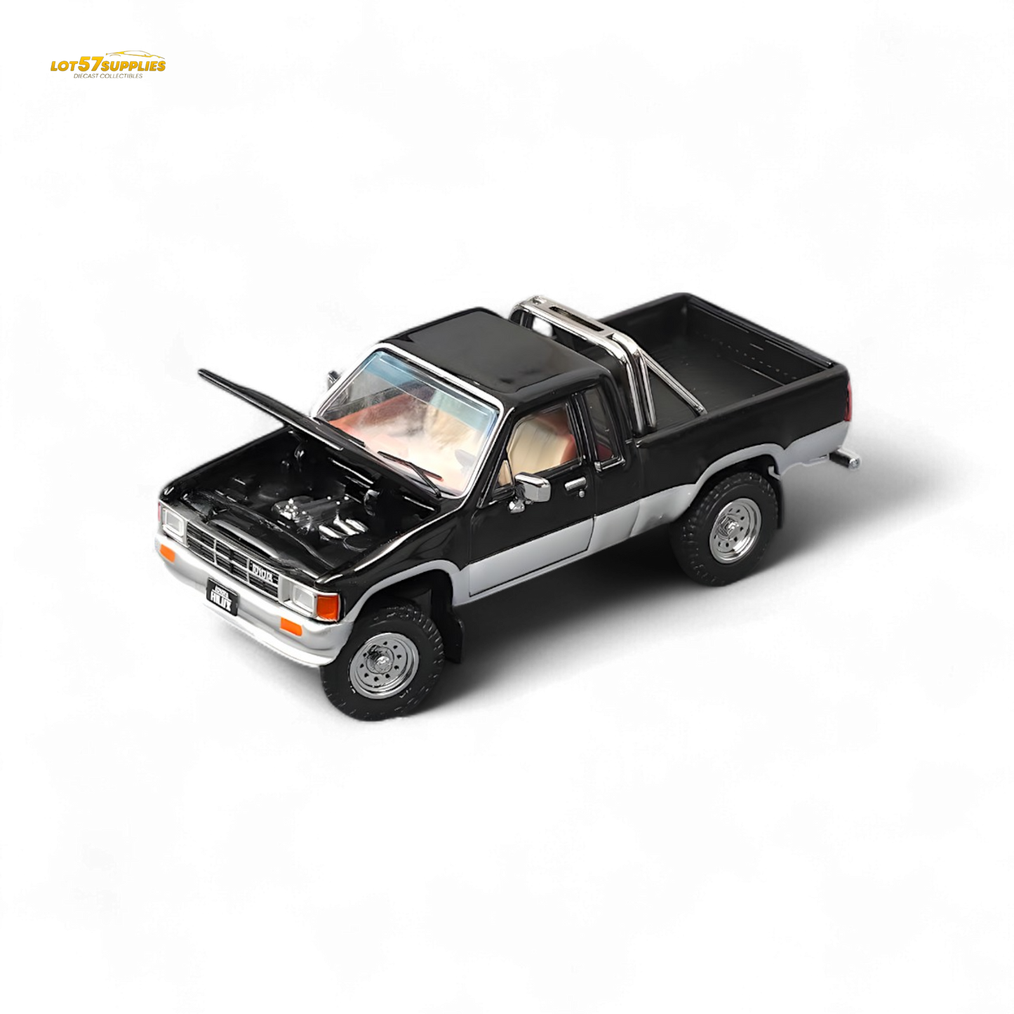 GCD Toyota Hilux SR5 Black Silver 1:64 - Evergreen Kings