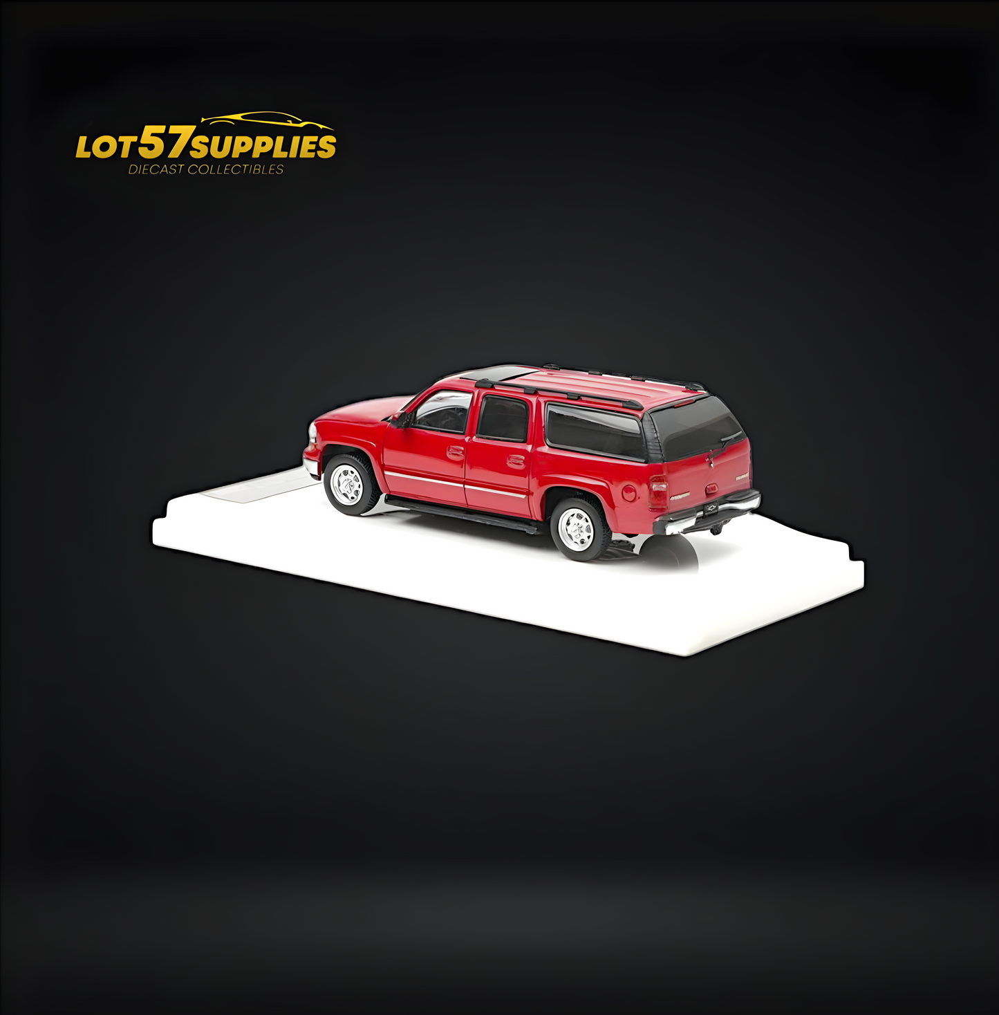 MK Miniatures 2003 Chevrolet Suburban Red 1:64 - Evergreen Kings